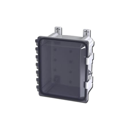 Saginaw Control & Engineering Quick Release Padlock Hasp Electrical Enclosures, 11.41 in H, 6.36 in D, 10.68 in W, Polycarbonate SCE-1008PCW